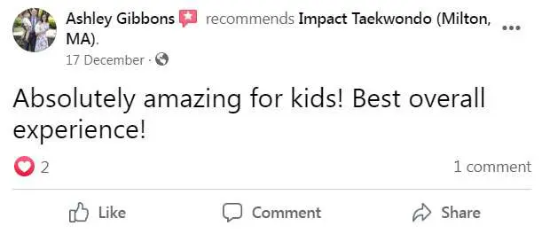 Kids2, Impact Taekwondo Milton